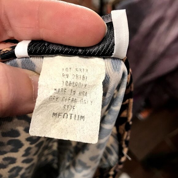 Vintage 90s JOULE Leopard Print Sleeveless Midi Dress Small Animal Print Brown - Picture 9 of 9